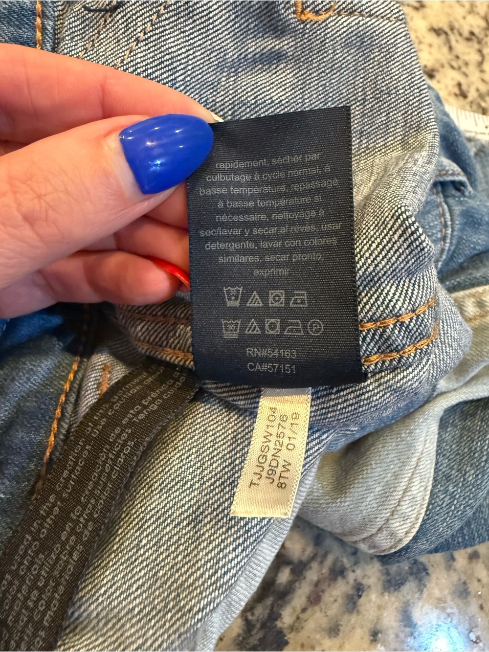 Tommy Hilfiger Two-Tone Blue Patchwork Denim Mini Skirt - Picture 8 of 8